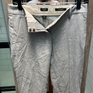 J crew ankle trouser wool mix in light grey sz 00